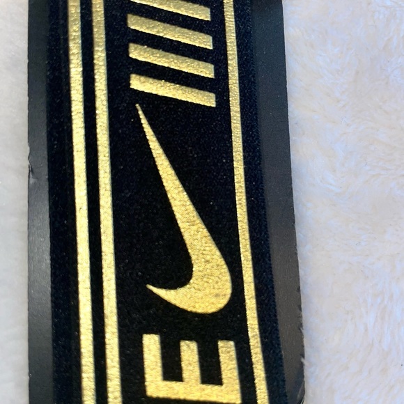 Nike Black Gold Wide Swoosh Logo Headband NWT - Picture 8 of 8